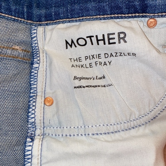 MOTHER JEANS Pixie Dazzler Ankle Fray - Beginner's Luck - Picture 7 of 9